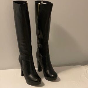 MICHAEL BY Michael Kors Black Knee-High Leather Boots sz 7.5